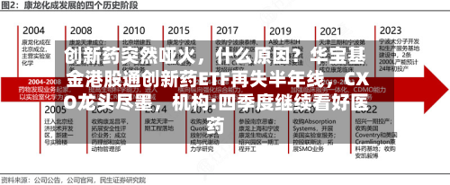 创新药突然哑火	，什么原因？华宝基金港股通创新药ETF再失半年线，CXO龙头尽墨，机构:四季度继续看好医药-第2张图片