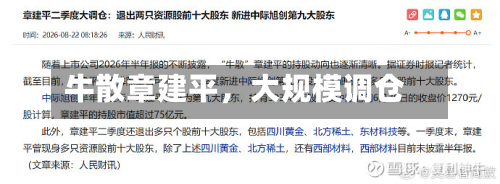 牛散章建平	，大规模调仓-第2张图片