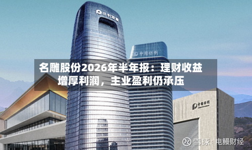 名雕股份2026年半年报：理财收益增厚利润，主业盈利仍承压-第2张图片