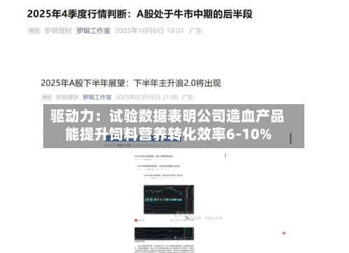 驱动力：试验数据表明公司造血产品能提升饲料营养转化效率6-10%-第2张图片