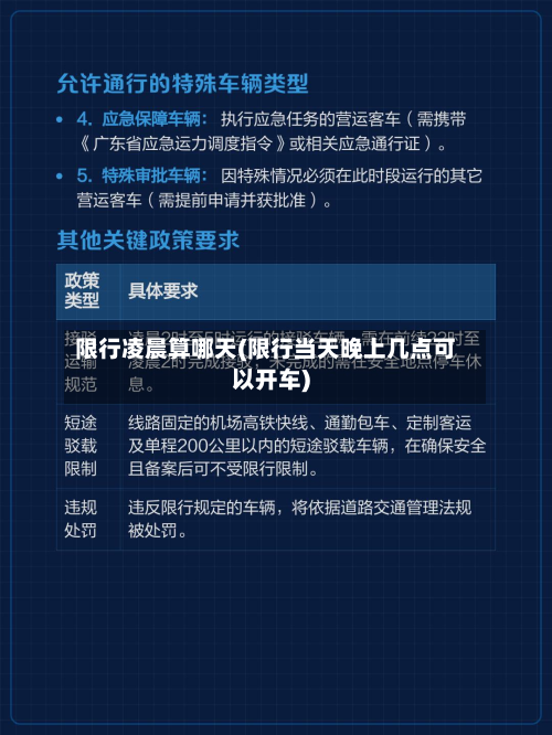限行凌晨算哪天(限行当天晚上几点可以开车)-第2张图片