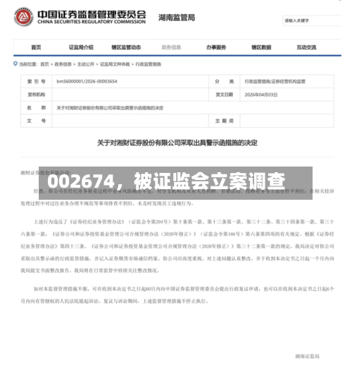 002674	，被证监会立案调查-第3张图片