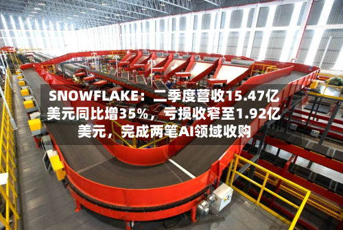 SNOWFLAKE：二季度营收15.47亿美元同比增35%，亏损收窄至1.92亿美元	，完成两笔AI领域收购-第3张图片