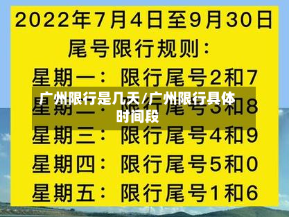 广州限行是几天/广州限行具体时间段-第2张图片