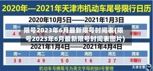 限号2023年6月最新限号时间表(限号2023年6月最新限号时间表图片)-第2张图片