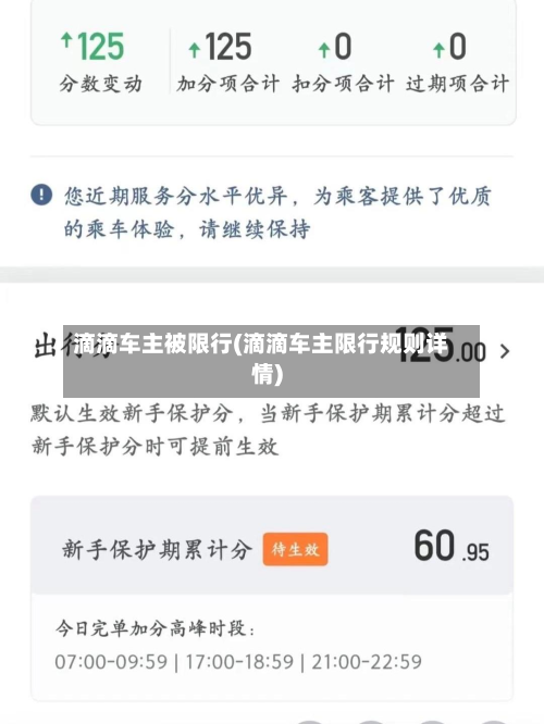 滴滴车主被限行(滴滴车主限行规则详情)-第2张图片