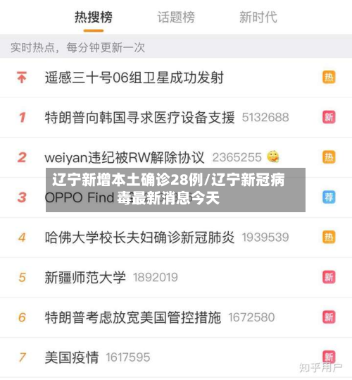 辽宁新增本土确诊28例/辽宁新冠病毒最新消息今天-第2张图片