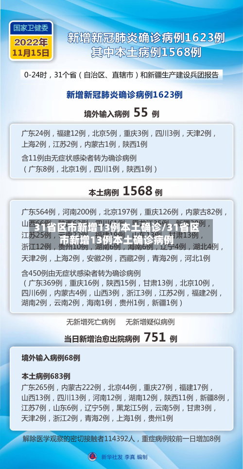 31省区市新增13例本土确诊/31省区市新增13例本土确诊病例