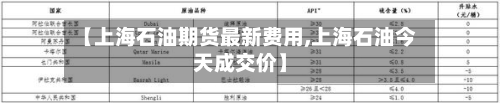 【上海石油期货最新费用,上海石油今天成交价】