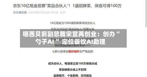 曝西贝前副总裁宋宣再创业：创办“勺子AI ” 定位餐饮AI助理-第2张图片