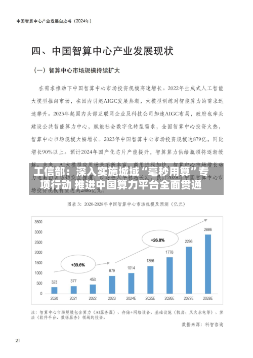 工信部：深入实施城域“毫秒用算”专项行动 推进中国算力平台全面贯通-第2张图片