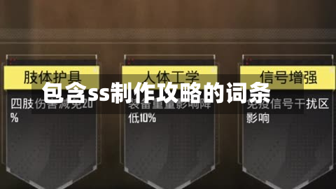 包含ss制作攻略的词条-第2张图片