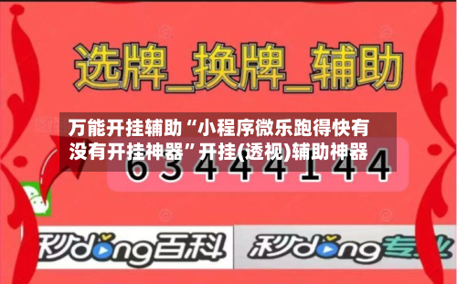 万能开挂辅助“小程序微乐跑得快有没有开挂神器”开挂(透视)辅助神器-第3张图片