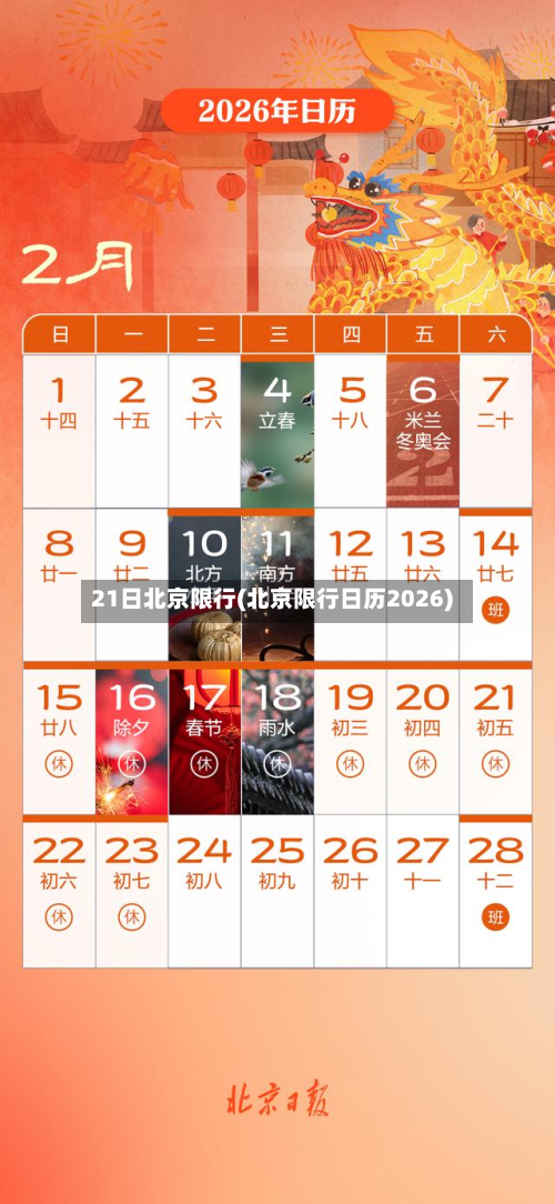 21日北京限行(北京限行日历2026)-第3张图片