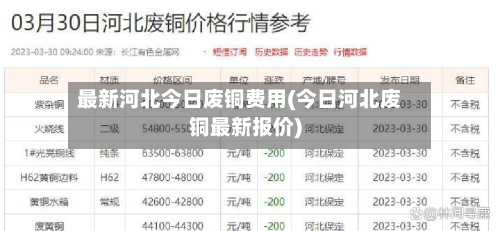 最新河北今日废铜费用(今日河北废铜最新报价)