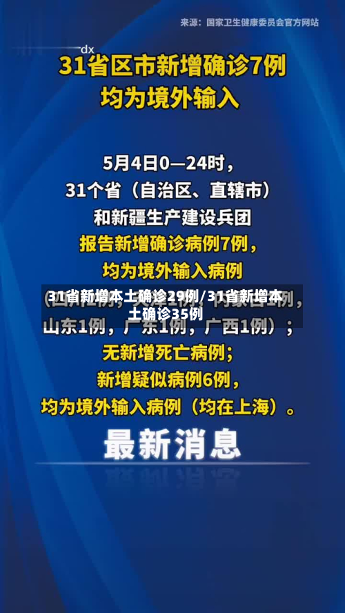 31省新增本土确诊29例/31省新增本土确诊35例-第2张图片