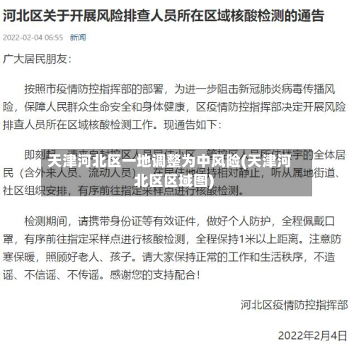 天津河北区一地调整为中风险(天津河北区区域图)