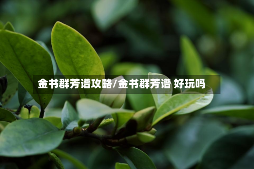 金书群芳谱攻略/金书群芳谱 好玩吗-第3张图片
