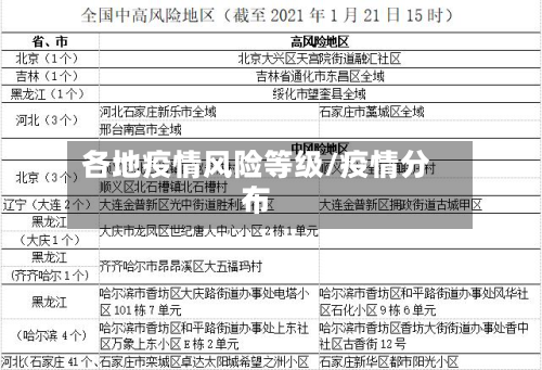 各地疫情风险等级/疫情分布