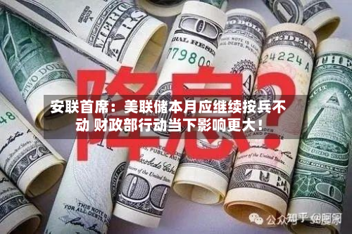 安联首席:美联储本月应继续按兵不动 财政部行动当下影响更大!-第2张图片