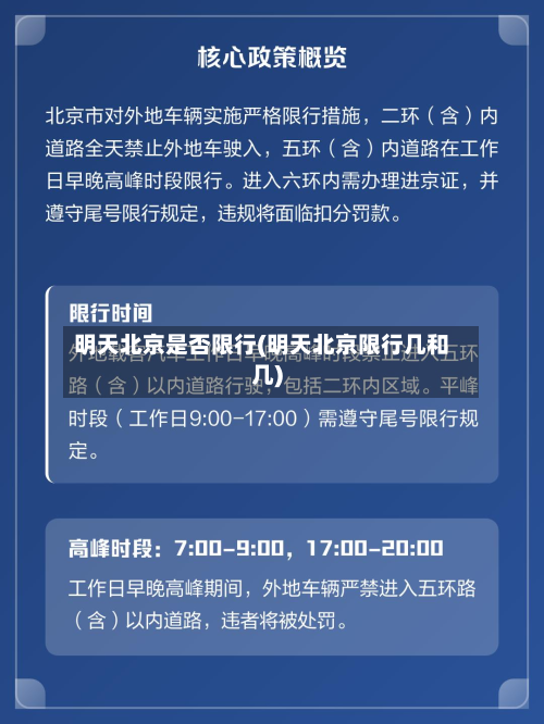 明天北京是否限行(明天北京限行几和几)