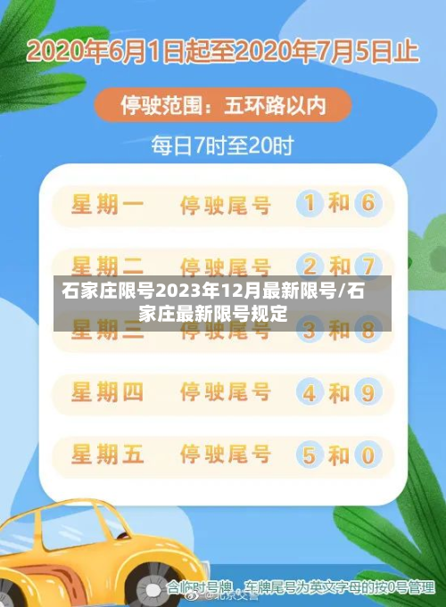 石家庄限号2023年12月最新限号/石家庄最新限号规定-第3张图片
