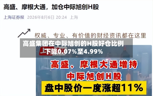 高盛集团在中际旭创的H股好仓比例下降0.07%至4.99%-第1张图片
