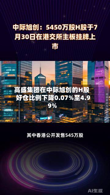 高盛集团在中际旭创的H股好仓比例下降0.07%至4.99%-第2张图片