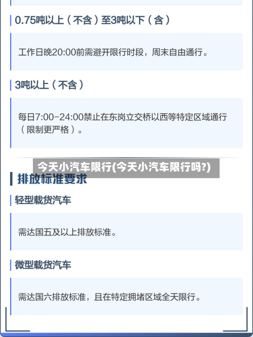 今天小汽车限行(今天小汽车限行吗?)