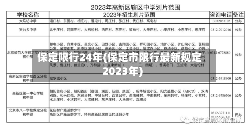 保定限行24年(保定市限行最新规定2023年)