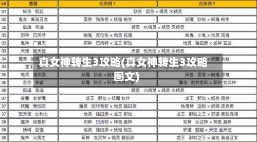 真女神转生3攻略(真女神转生3攻略图文)-第3张图片