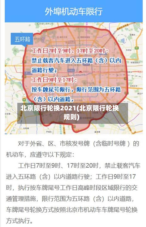 北京限行轮换2021(北京限行轮换规则)-第2张图片