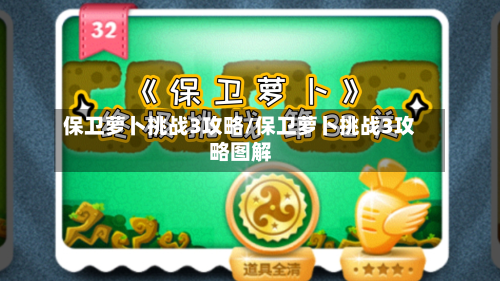 保卫萝卜挑战3攻略/保卫萝卜挑战3攻略图解