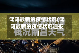 沈阳最新的疫情状况(沈阳最新的疫情状况通报)-第3张图片