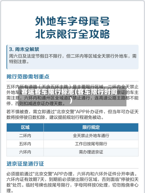 客运客车限行标志(客车限行时间)-第2张图片