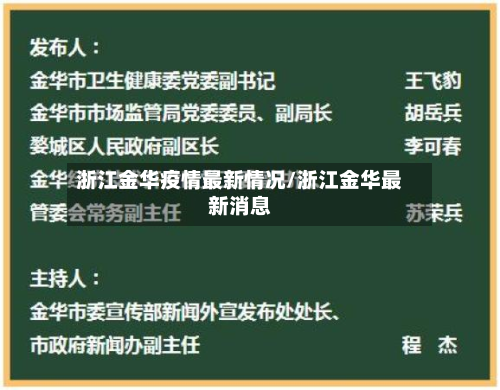 浙江金华疫情最新情况/浙江金华最新消息-第2张图片