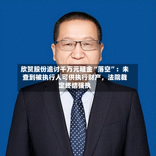 欣贺股份追讨千万元租金“落空”：未查到被执行人可供执行财产	，法院裁定终结强执-第1张图片