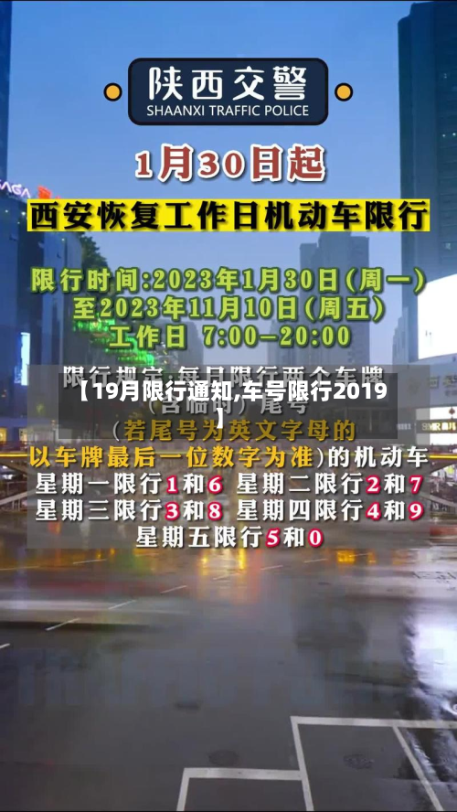 【19月限行通知,车号限行2019】