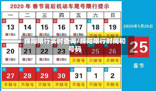 绵阳限行实时查询/绵阳限行时间和号码