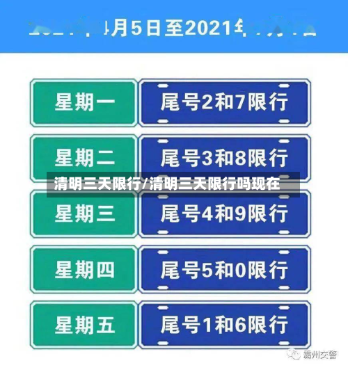 清明三天限行/清明三天限行吗现在-第2张图片